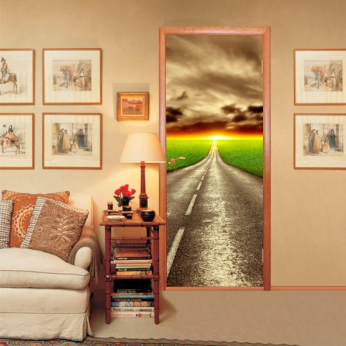 Фотообои дорога в закат Wallfix w-010