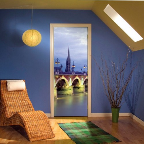 Фотообои мост с фонарями Wallfix w-101