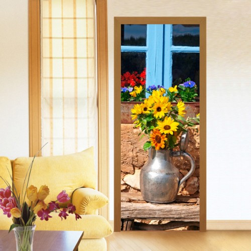 Фотообои цветы в кувшине Wallfix w-128