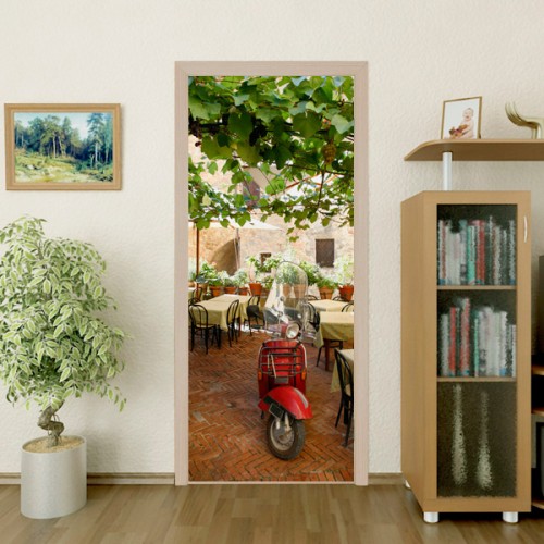 Фотообои красный скутер Wallfix w-144