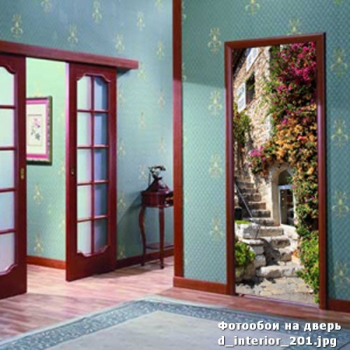 Фотообои лестница на второй этаж Wallfix w-201