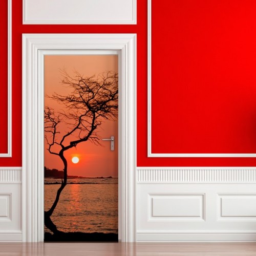 Фотообои деревце на закате Wallfix w-223