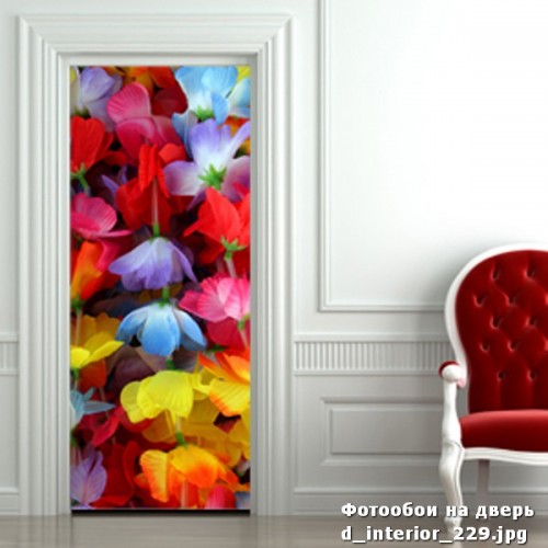 Фотообои разноцветные цветы Wallfix w-229