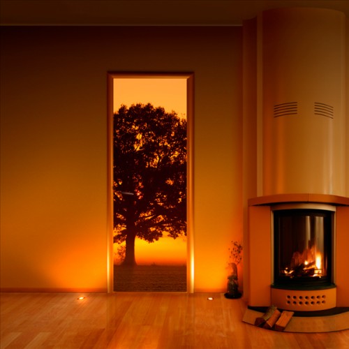 Фотообои оранжевый закат Wallfix w-289