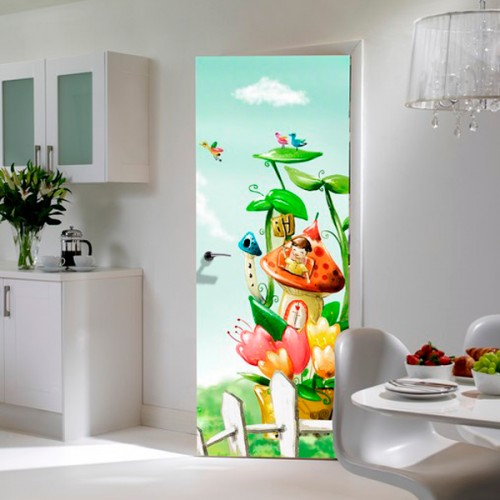 Фотообои домик в грибе Wallfix w-293