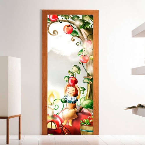 Фотообои девочка с яблоками Wallfix w-057