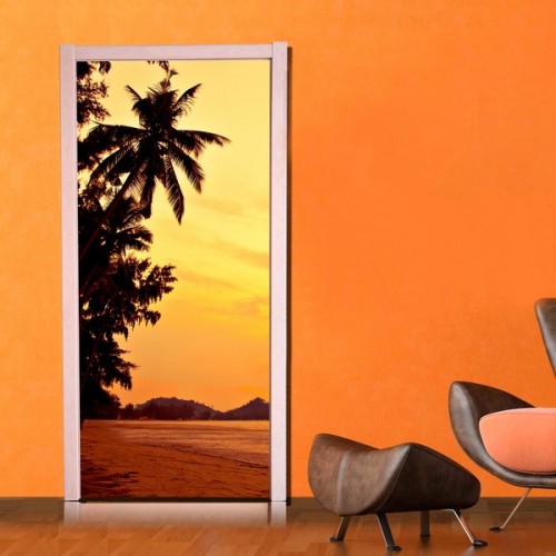 Фотообои пальмы на острове Wallfix w-058