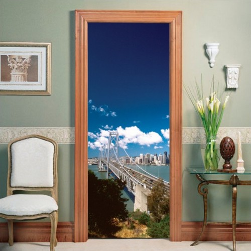 Фотообои мост с видом на облака Wallfix w-096