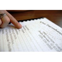 Нанесение и печать тактильные меню с дублированием  с шрифтом Брайля