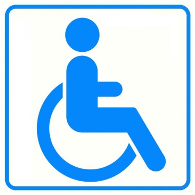 Знак безопасности Доступность для инвалидов в креслах-колясках D 04-01 ( пластик, тактильный)